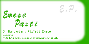 emese pasti business card